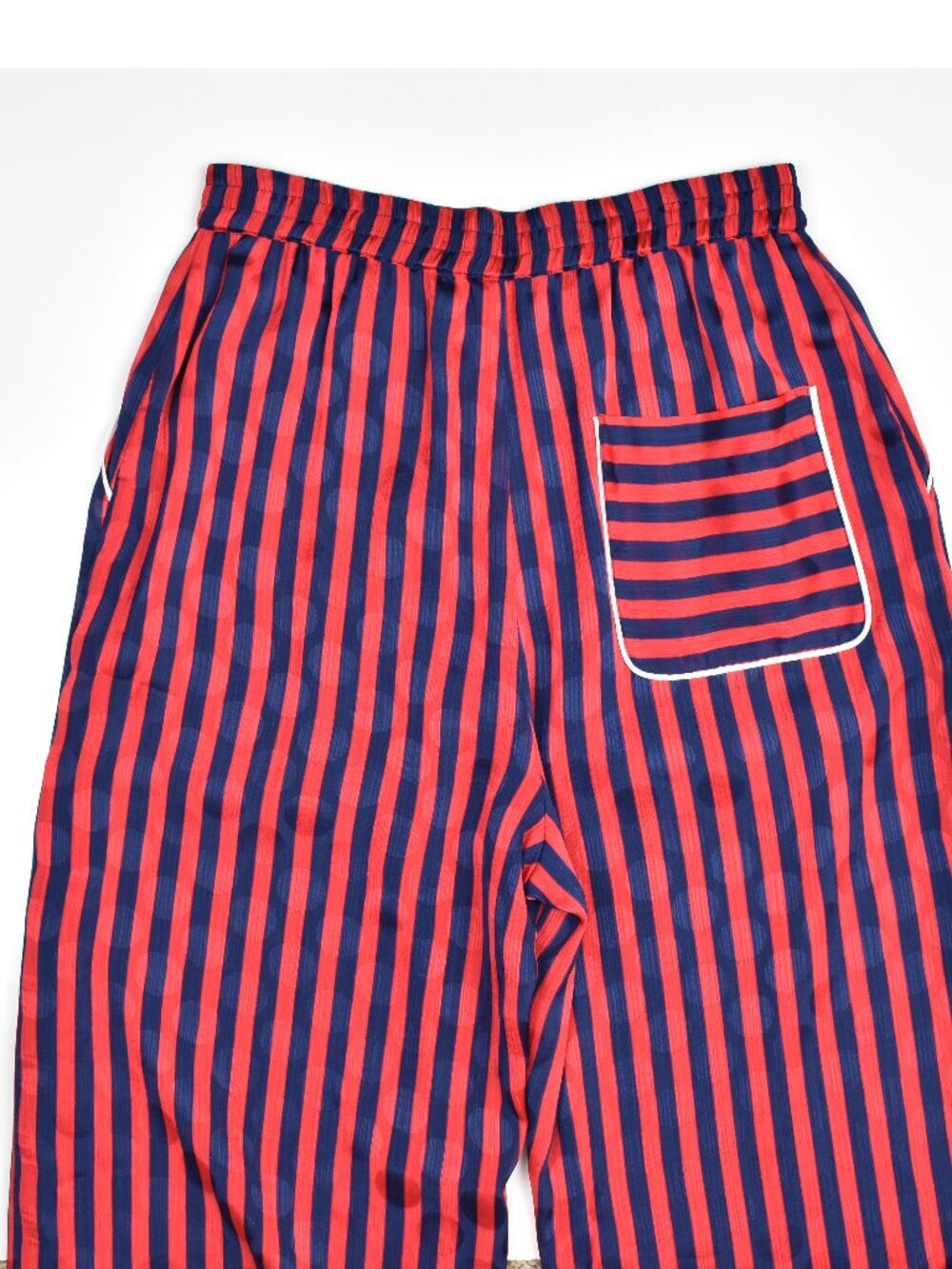 House of Holland Red & Navy Stripe Pyjama Style Trousers - 2 - Picture 3 of 8